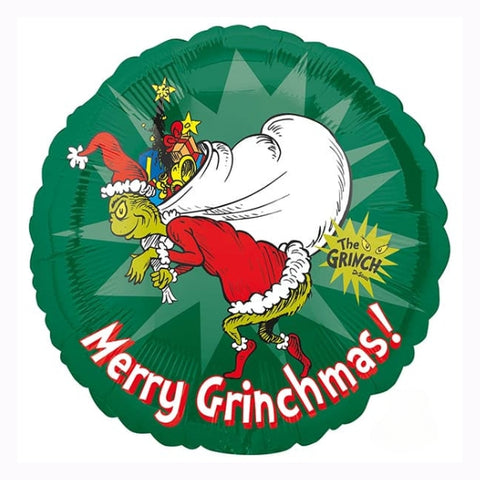 Grinch Merry Grinchmas Foil Balloon (18")