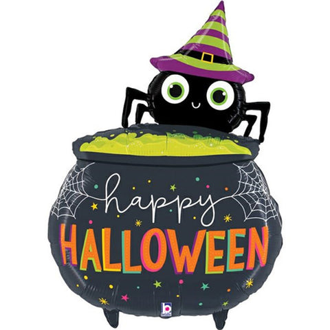 Halloween Spider Cauldron Supershape Foil (44")