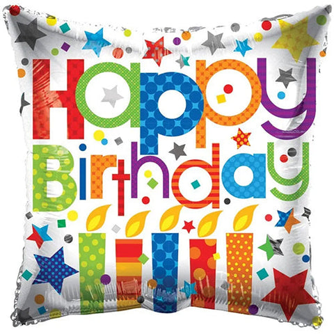 Happy Birthday Candles Foil Balloon (18")