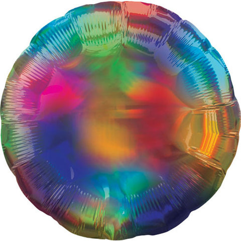 Rainbow Iridescent Round Foil Balloon (18")