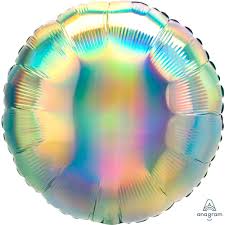 Iridescent Pastel Rainbow Round Foil Balloon (18")