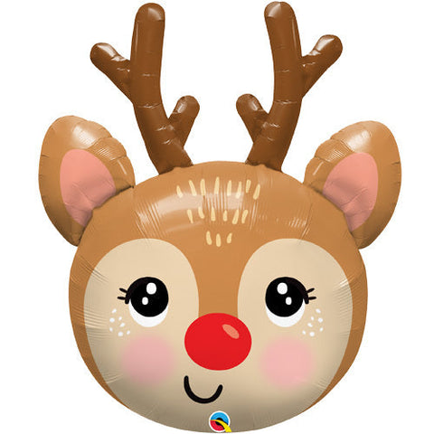 Adorable Reindeer Supershape Foil Balloon (35")