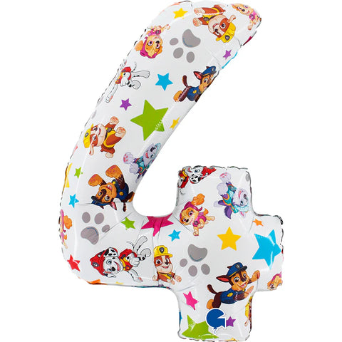 Grabo Paw Patrol Number 4 Foil Balloon (26")