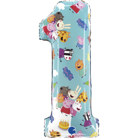 Grabo Peppa Pig Number 1 Foil Balloon (26")