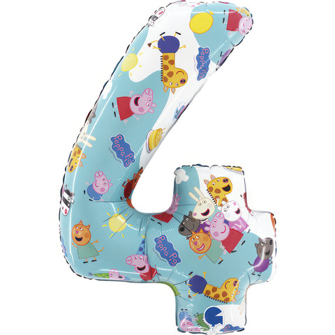 Grabo Peppa Pig Number 4 Foil Balloon (26")