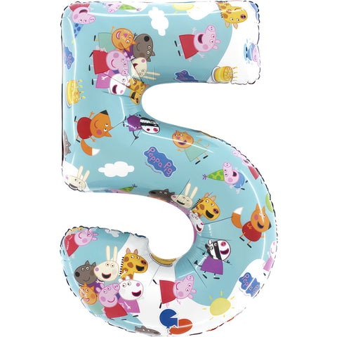 Grabo Peppa Pig Number 5 Foil Balloon (26")