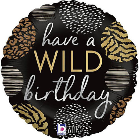 Leopard Print Wild Birthday Foil Balloon (18")