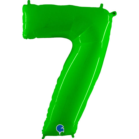 Grabo Shiny Lime Number 7 Fluo Balloon (40")
