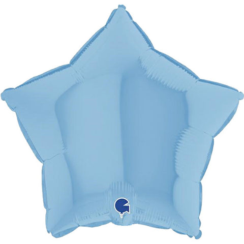 Matte Blue Star Foil Balloon (18")