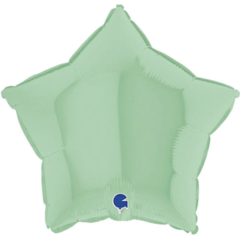 Matte Green Star Foil Balloon (18")