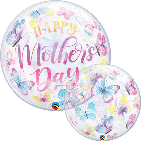 Mother's Day Butterflies Deco Bubble Balloon (22")