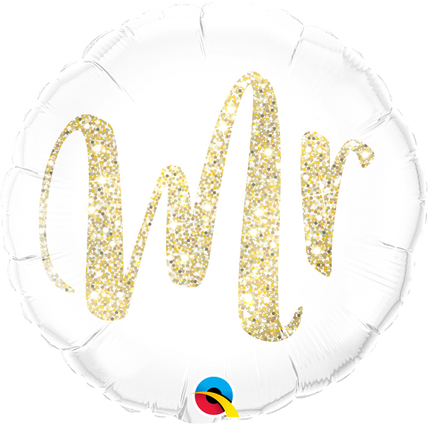 Mr Glitter Gold Foil Balloon (18")