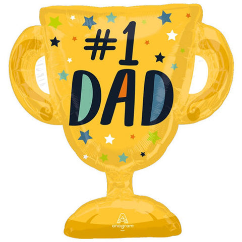 Number 1 Dad Trophy Foil Balloon (23")