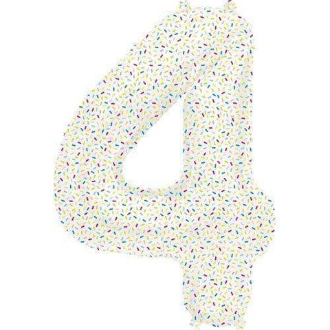North Star Sprinkles Number 4 Foil Balloon (16")