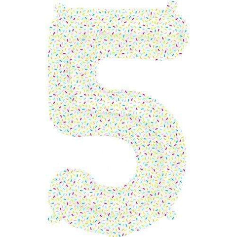 North Star Sprinkles Number 5 Foil Balloon (16")