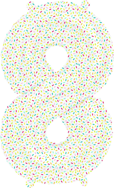 North Star Sprinkles Number 8 Foil Balloon (16")