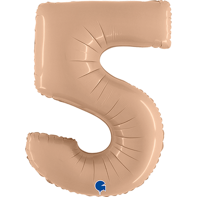 Grabo Satin Nude Number 5 Foil Balloon (40")