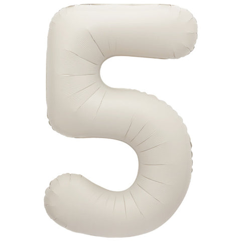 Unique Matte Nude Number 5 Foil Balloon (34")