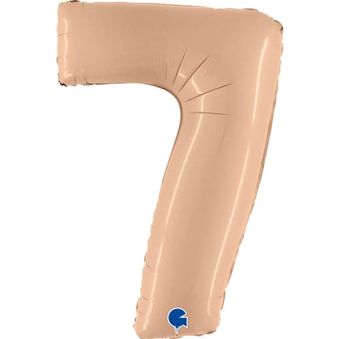 Grabo Satin Nude Number 7 Foil Balloon (40")