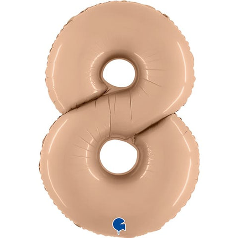 Grabo Satin Nude Number 8 Foil Balloon (40")