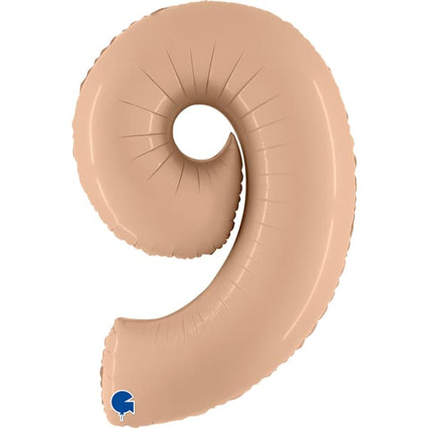 Grabo Satin Nude Number 9 Foil Balloon (40")