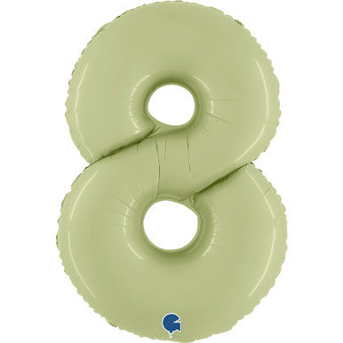 Grabo Olive Green Number 8 Foil Balloon (40")