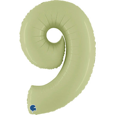 Grabo Olive Green Number 9 Foil Balloon (40")