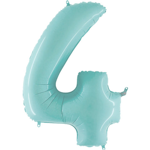 Grabo Pale Blue Number 4 Foil Balloon (40")