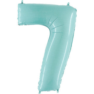 Grabo Pale Blue Number 7 Foil Balloon (40")