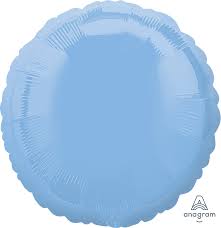 Pastel Blue Round Foil Balloon (18")