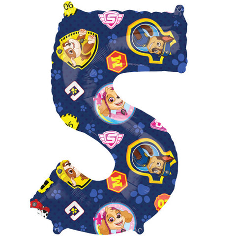 Anagram Paw Patrol Number 5 Foil Balloon (26")
