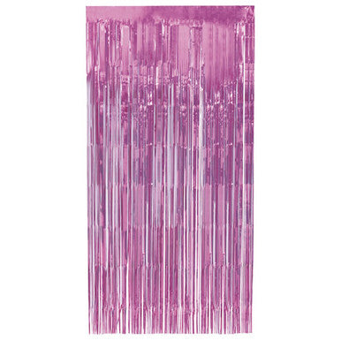 Metallic Pink Fringe Door Curtain
