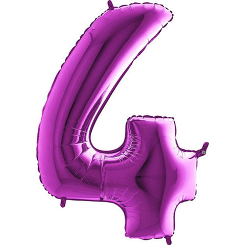 Grabo Purple Number 4 Balloon (40")