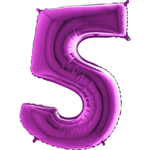 Grabo Purple Number 5 Balloon (40")