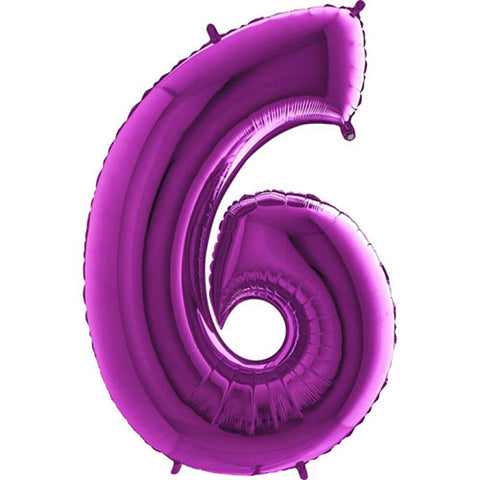 Grabo Purple Number 6 Balloon (40")