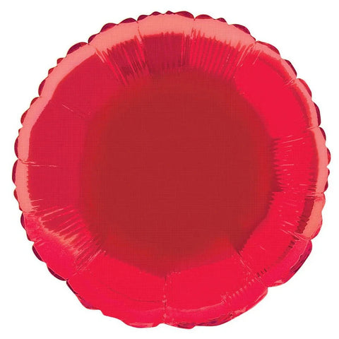 Red Round Foil Balloon (18")