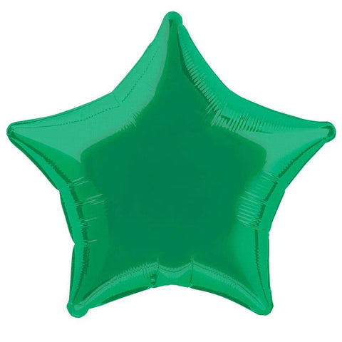 Racing Green Star Foil Balloon (20")