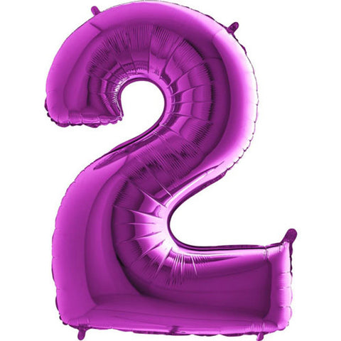 Grabo Purple Number 2 Balloon (40")