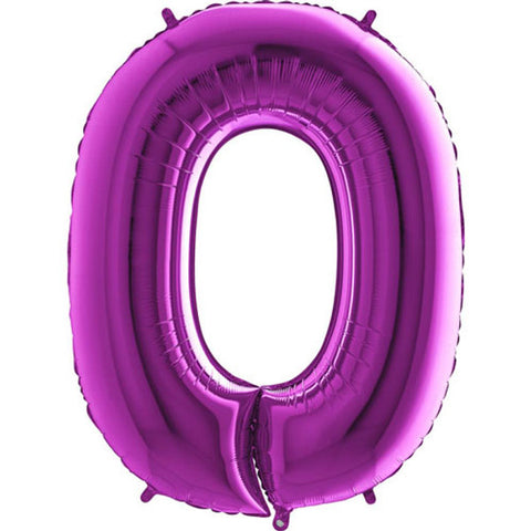 Grabo Purple Number 0 Balloon (40")