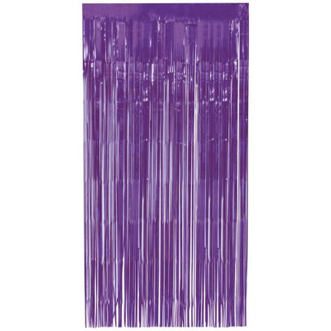 Metallic Purple Fringe Door Curtain