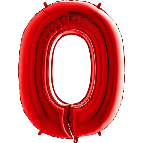 Grabo Red Number 0 Foil Balloon (40")
