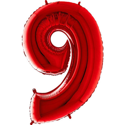 Grabo Red Number 9 Foil Balloon (40")