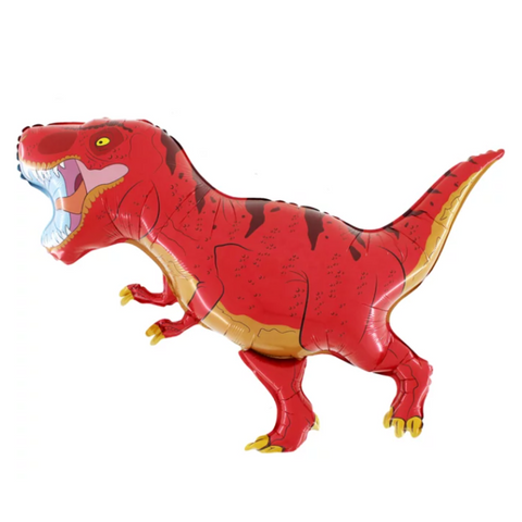 Red T-Rex Supershape Foil Balloon (36")