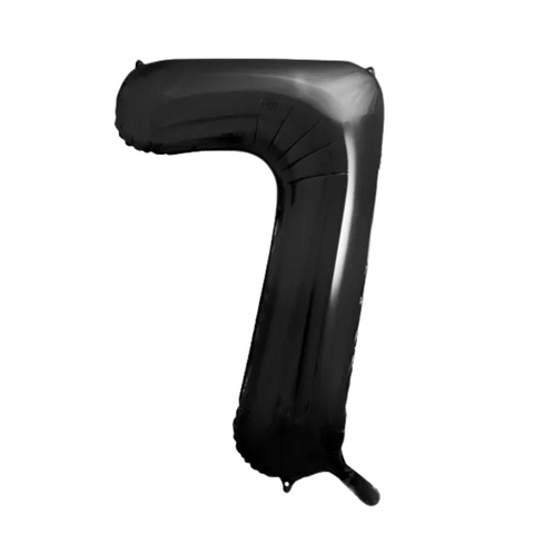PartyDeco Black Number 7 Foil Balloon (34")