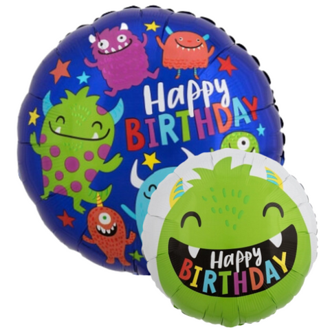 Happy Little Monster Birthday Foil Balloon (18")