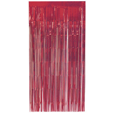 Metallic Red Fringe Door Curtain