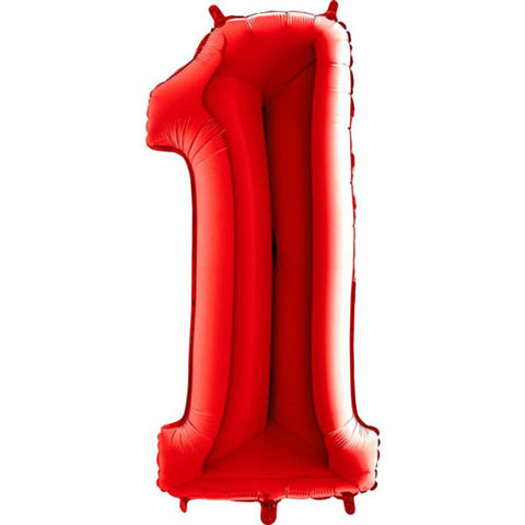 Grabo Red Number 1 Foil Balloon (40")