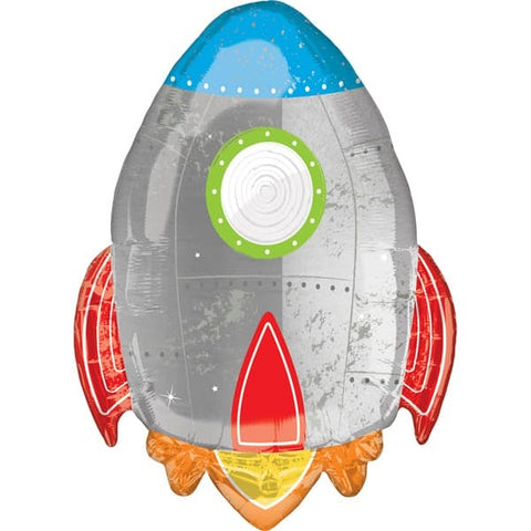 Blast Off Birthday SuperShape Foil Balloon (29")