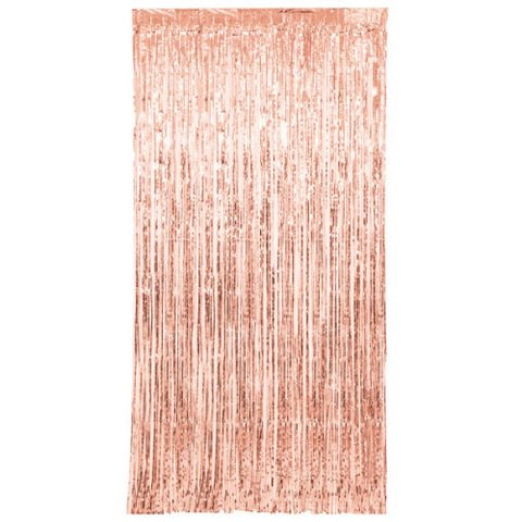 Metallic Rose Gold Fringe Door Curtain