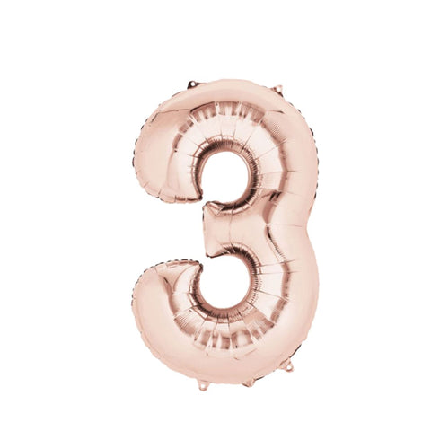 North Star Rose Gold Number 9 Foil Balloon (16")